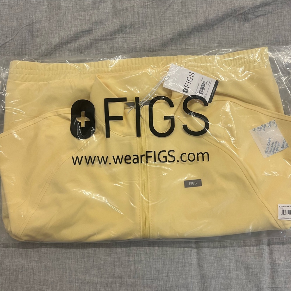 Figs S Butter Yellow Sydney Scrub Jacket